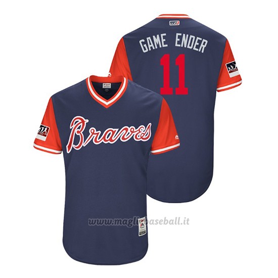 Maglia Baseball Uomo Atlanta Braves Ender Inciarte 2018 Llws Players Weekend Game Ender Blu